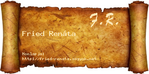 Fried Renáta névjegykártya
