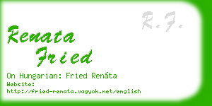 renata fried business card